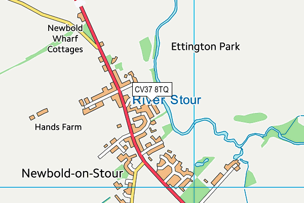 CV37 8TQ map - OS VectorMap District (Ordnance Survey) CV37 8TQ map - OS VectorMap District (Ordnance Survey)
