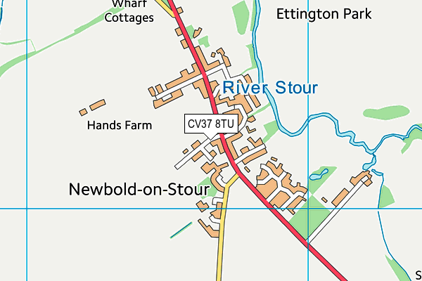CV37 8TU map - OS VectorMap District (Ordnance Survey)