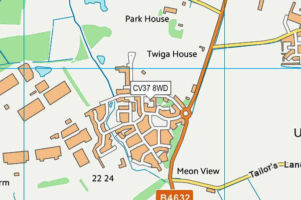 CV37 8WD map - OS VectorMap District (Ordnance Survey) CV37 8WD map - OS VectorMap District (Ordnance Survey)