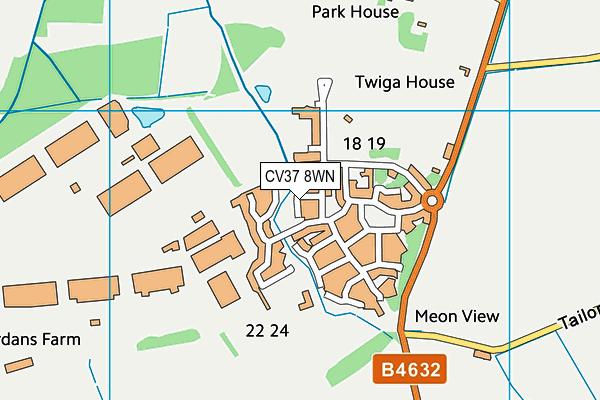 CV37 8WN map - OS VectorMap District (Ordnance Survey) CV37 8WN map - OS VectorMap District (Ordnance Survey)