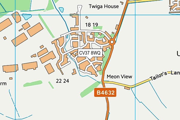 CV37 8WQ map - OS VectorMap District (Ordnance Survey) CV37 8WQ map - OS VectorMap District (Ordnance Survey)