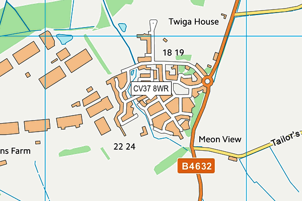 CV37 8WR map - OS VectorMap District (Ordnance Survey) CV37 8WR map - OS VectorMap District (Ordnance Survey)