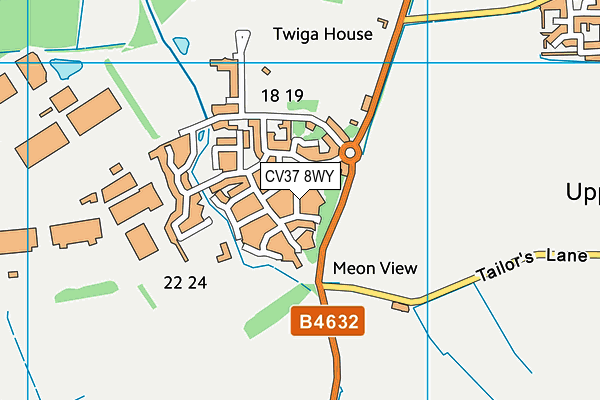 CV37 8WY map - OS VectorMap District (Ordnance Survey) CV37 8WY map - OS VectorMap District (Ordnance Survey)