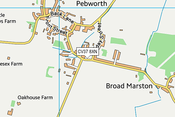 CV37 8XN map - OS VectorMap District (Ordnance Survey) CV37 8XN map - OS VectorMap District (Ordnance Survey)