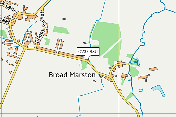 CV37 8XU map - OS VectorMap District (Ordnance Survey) CV37 8XU map - OS VectorMap District (Ordnance Survey)