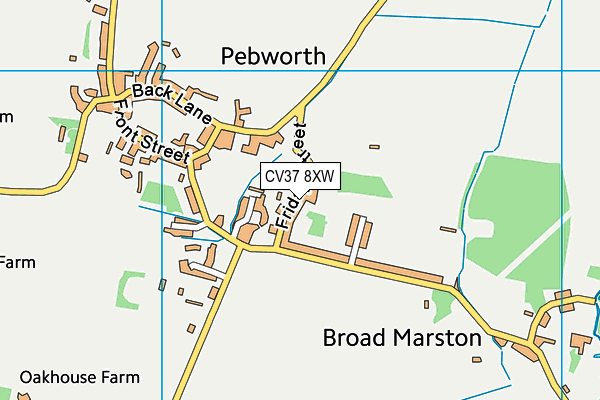 CV37 8XW map - OS VectorMap District (Ordnance Survey) CV37 8XW map - OS VectorMap District (Ordnance Survey)