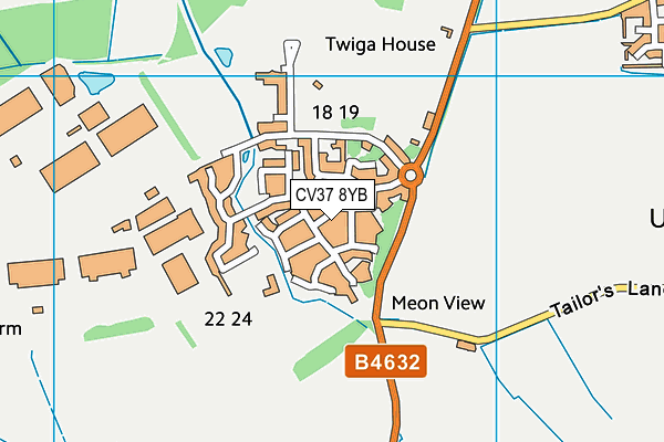 CV37 8YB map - OS VectorMap District (Ordnance Survey) CV37 8YB map - OS VectorMap District (Ordnance Survey)