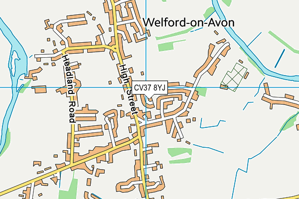 CV37 8YJ map - OS VectorMap District (Ordnance Survey) CV37 8YJ map - OS VectorMap District (Ordnance Survey)