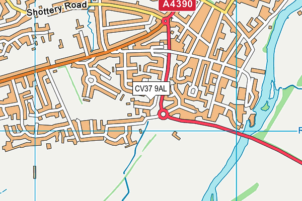 CV37 9AL map - OS VectorMap District (Ordnance Survey) CV37 9AL map - OS VectorMap District (Ordnance Survey)