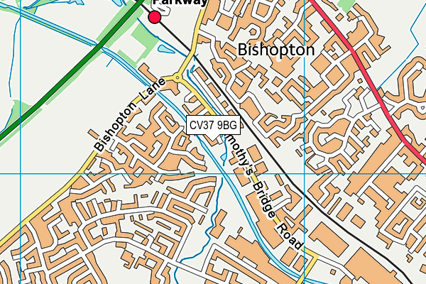CV37 9BG map - OS VectorMap District (Ordnance Survey) CV37 9BG map - OS VectorMap District (Ordnance Survey)