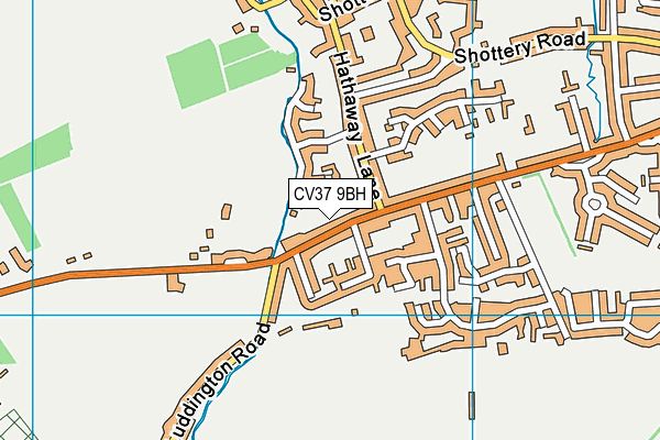 CV37 9BH map - OS VectorMap District (Ordnance Survey) CV37 9BH map - OS VectorMap District (Ordnance Survey)