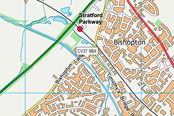 CV37 9BX map - OS VectorMap District (Ordnance Survey) CV37 9BX map - OS VectorMap District (Ordnance Survey)