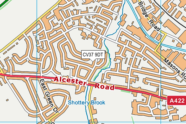 CV37 9DT map - OS VectorMap District (Ordnance Survey)