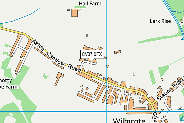 CV37 9FX map - OS VectorMap District (Ordnance Survey) CV37 9FX map - OS VectorMap District (Ordnance Survey)