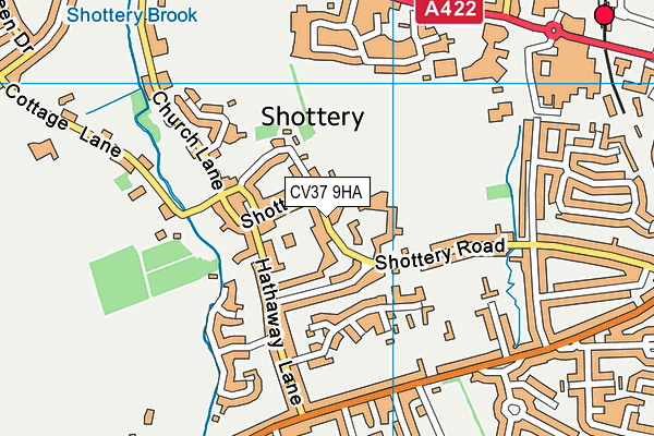 CV37 9HA map - OS VectorMap District (Ordnance Survey)