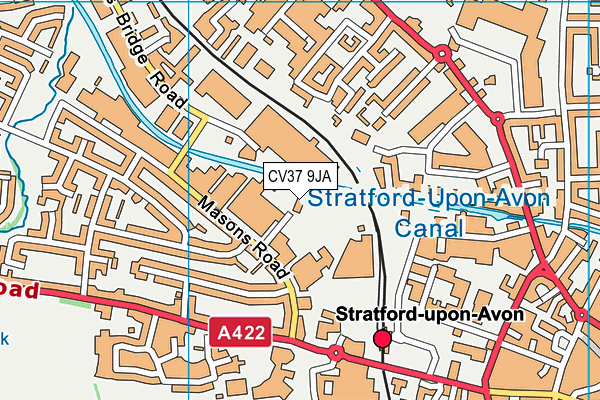 CV37 9JA map - OS VectorMap District (Ordnance Survey) CV37 9JA map - OS VectorMap District (Ordnance Survey)