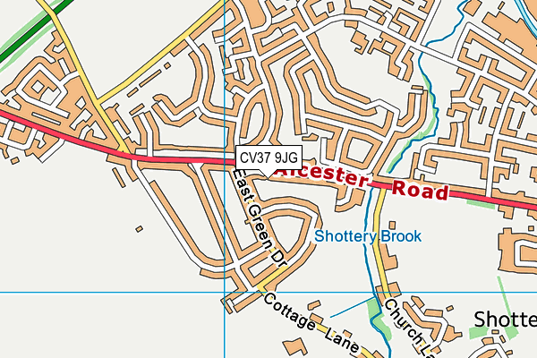 CV37 9JG map - OS VectorMap District (Ordnance Survey) CV37 9JG map - OS VectorMap District (Ordnance Survey)