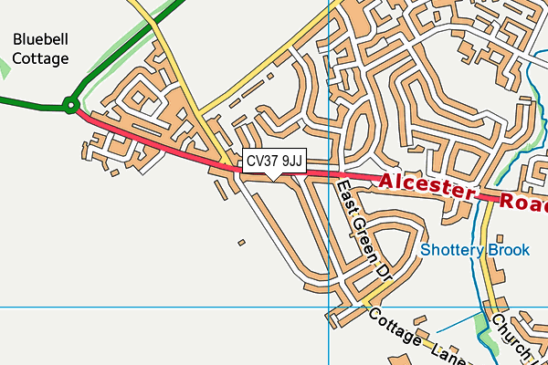 CV37 9JJ map - OS VectorMap District (Ordnance Survey) CV37 9JJ map - OS VectorMap District (Ordnance Survey)