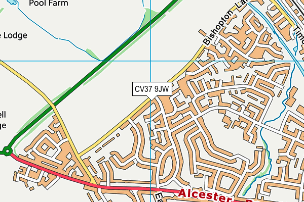 CV37 9JW map - OS VectorMap District (Ordnance Survey) CV37 9JW map - OS VectorMap District (Ordnance Survey)