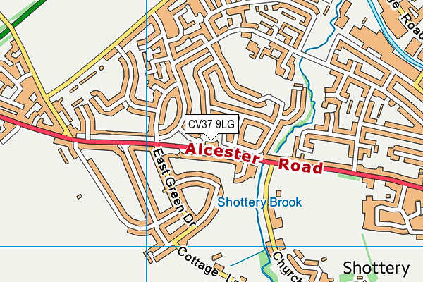 CV37 9LG map - OS VectorMap District (Ordnance Survey) CV37 9LG map - OS VectorMap District (Ordnance Survey)