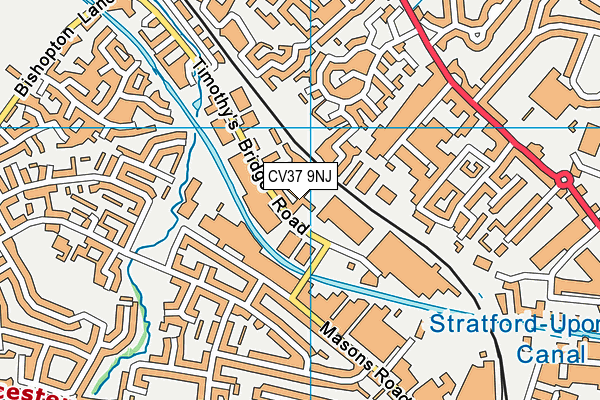 CV37 9NJ map - OS VectorMap District (Ordnance Survey) CV37 9NJ map - OS VectorMap District (Ordnance Survey)