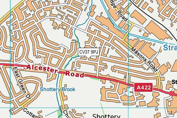 CV37 9PJ map - OS VectorMap District (Ordnance Survey) CV37 9PJ map - OS VectorMap District (Ordnance Survey)