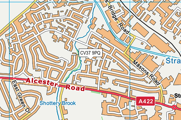 CV37 9PQ map - OS VectorMap District (Ordnance Survey) CV37 9PQ map - OS VectorMap District (Ordnance Survey)