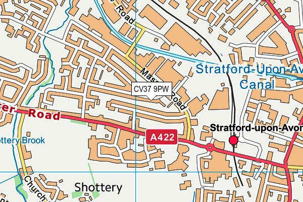 CV37 9PW map - OS VectorMap District (Ordnance Survey) CV37 9PW map - OS VectorMap District (Ordnance Survey)