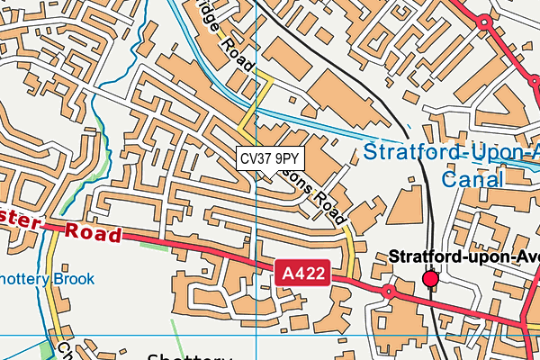 CV37 9PY map - OS VectorMap District (Ordnance Survey) CV37 9PY map - OS VectorMap District (Ordnance Survey)