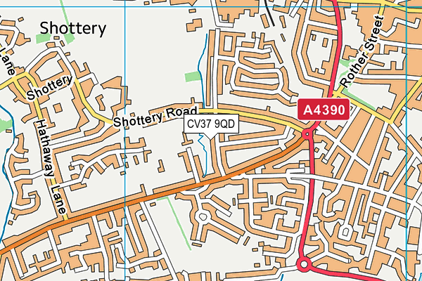 CV37 9QD map - OS VectorMap District (Ordnance Survey) CV37 9QD map - OS VectorMap District (Ordnance Survey)