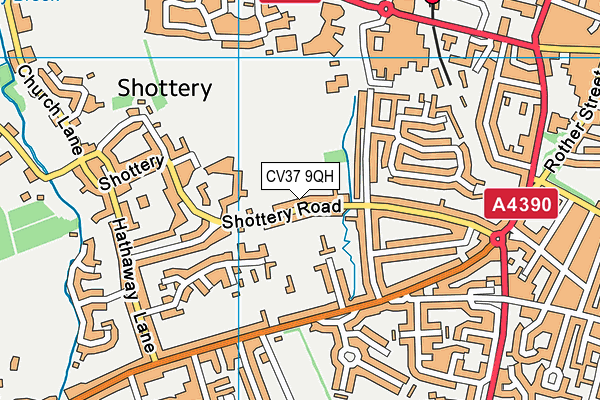 CV37 9QH map - OS VectorMap District (Ordnance Survey) CV37 9QH map - OS VectorMap District (Ordnance Survey)