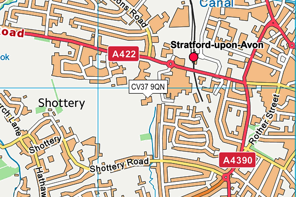 CV37 9QN map - OS VectorMap District (Ordnance Survey) CV37 9QN map - OS VectorMap District (Ordnance Survey)