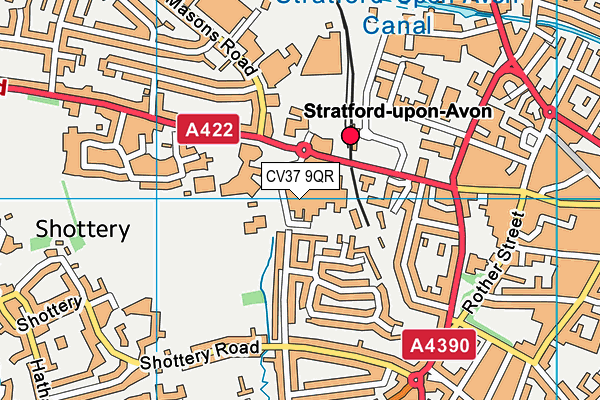 CV37 9QR map - OS VectorMap District (Ordnance Survey) CV37 9QR map - OS VectorMap District (Ordnance Survey)