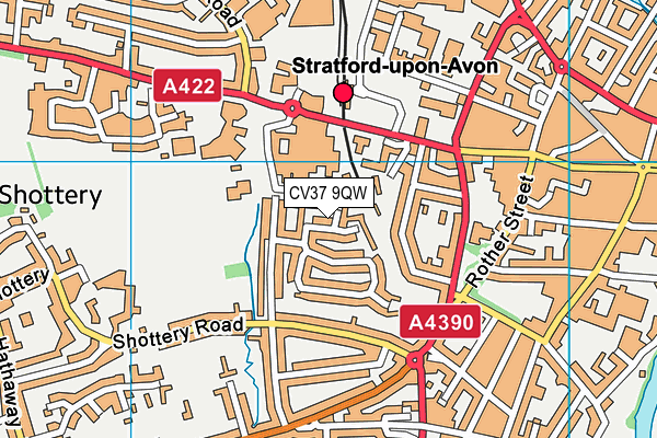 CV37 9QW map - OS VectorMap District (Ordnance Survey) CV37 9QW map - OS VectorMap District (Ordnance Survey)