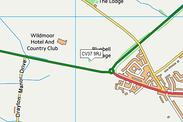 CV37 9RJ map - OS VectorMap District (Ordnance Survey) CV37 9RJ map - OS VectorMap District (Ordnance Survey)