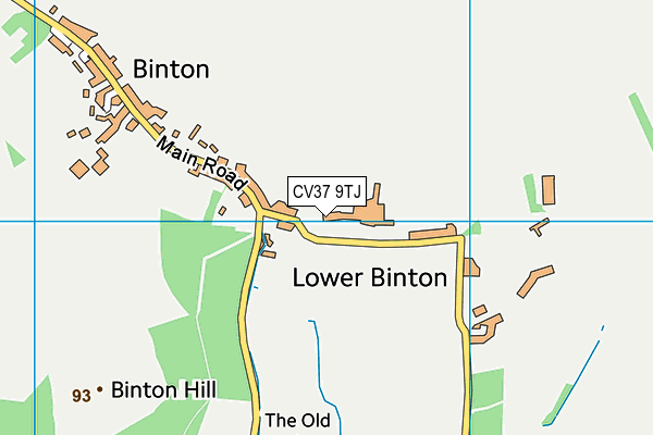 CV37 9TJ map - OS VectorMap District (Ordnance Survey) CV37 9TJ map - OS VectorMap District (Ordnance Survey)