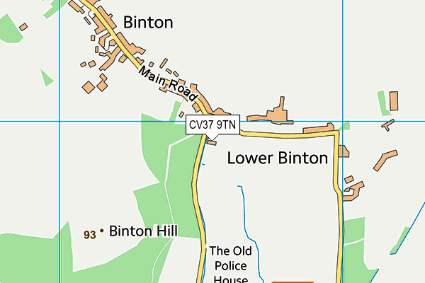 CV37 9TN map - OS VectorMap District (Ordnance Survey) CV37 9TN map - OS VectorMap District (Ordnance Survey)