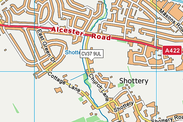 CV37 9UL map - OS VectorMap District (Ordnance Survey) CV37 9UL map - OS VectorMap District (Ordnance Survey)