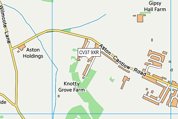 CV37 9XR map - OS VectorMap District (Ordnance Survey)