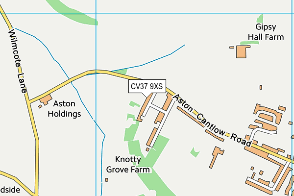 CV37 9XS map - OS VectorMap District (Ordnance Survey)