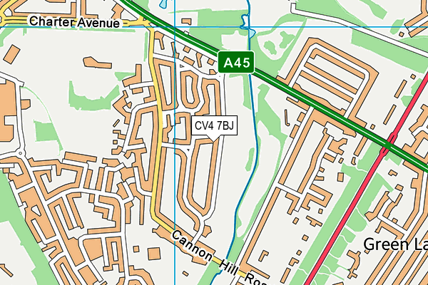 CV4 7BJ map - OS VectorMap District (Ordnance Survey) CV4 7BJ map - OS VectorMap District (Ordnance Survey)