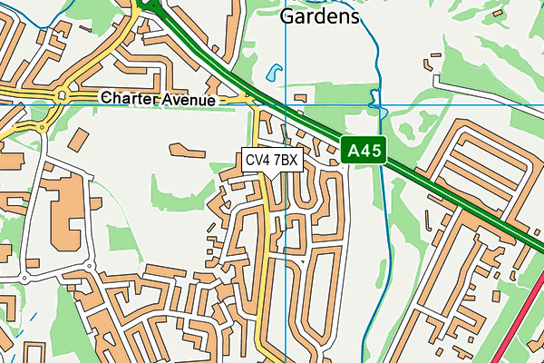 CV4 7BX map - OS VectorMap District (Ordnance Survey) CV4 7BX map - OS VectorMap District (Ordnance Survey)
