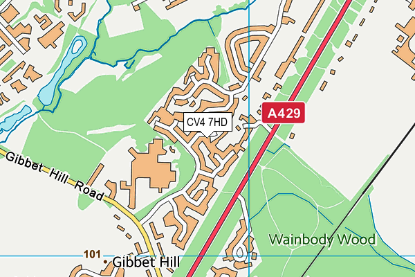 CV4 7HD map - OS VectorMap District (Ordnance Survey) CV4 7HD map - OS VectorMap District (Ordnance Survey)