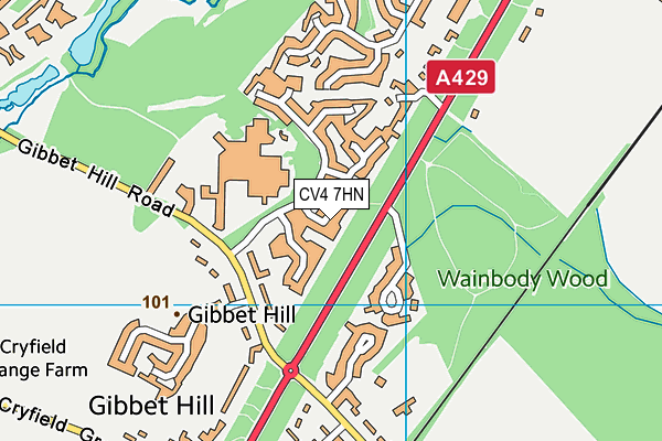 CV4 7HN map - OS VectorMap District (Ordnance Survey) CV4 7HN map - OS VectorMap District (Ordnance Survey)