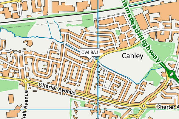 CV4 8AJ map - OS VectorMap District (Ordnance Survey) CV4 8AJ map - OS VectorMap District (Ordnance Survey)