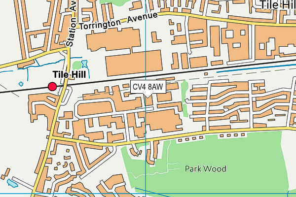 CV4 8AW map - OS VectorMap District (Ordnance Survey) CV4 8AW map - OS VectorMap District (Ordnance Survey)