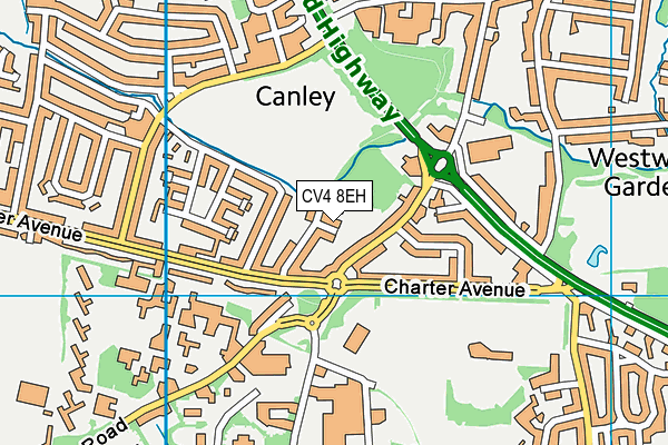 CV4 8EH map - OS VectorMap District (Ordnance Survey) CV4 8EH map - OS VectorMap District (Ordnance Survey)