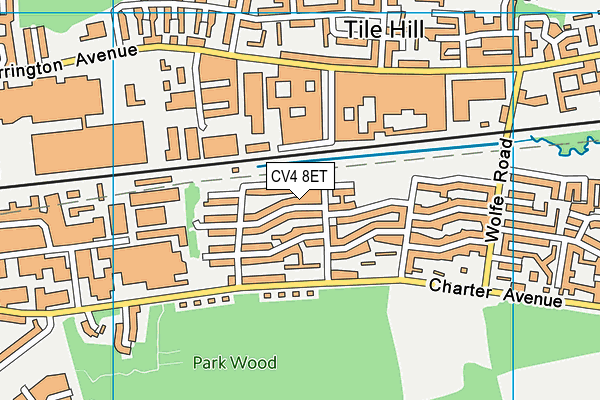 CV4 8ET map - OS VectorMap District (Ordnance Survey) CV4 8ET map - OS VectorMap District (Ordnance Survey)