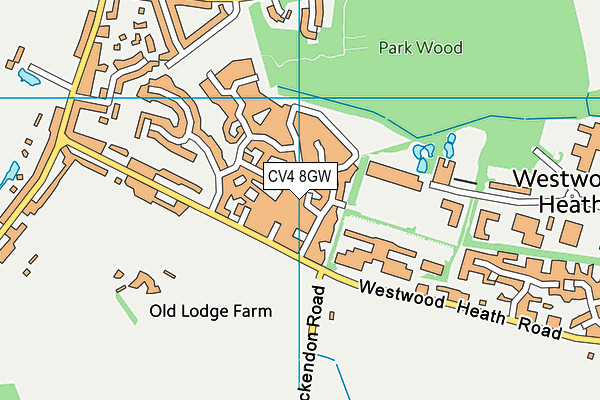 CV4 8GW map - OS VectorMap District (Ordnance Survey) CV4 8GW map - OS VectorMap District (Ordnance Survey)