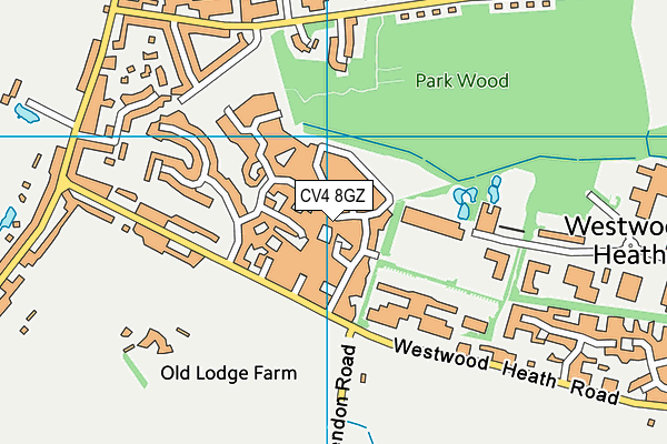 CV4 8GZ map - OS VectorMap District (Ordnance Survey) CV4 8GZ map - OS VectorMap District (Ordnance Survey)